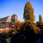 Nuremberg. The Wine Store at the banks of river Pegnitz